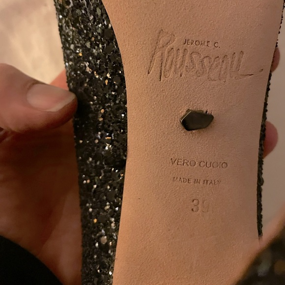 Jerome C Rousseau Black Glitter Pumps - Picture 6 of 6
